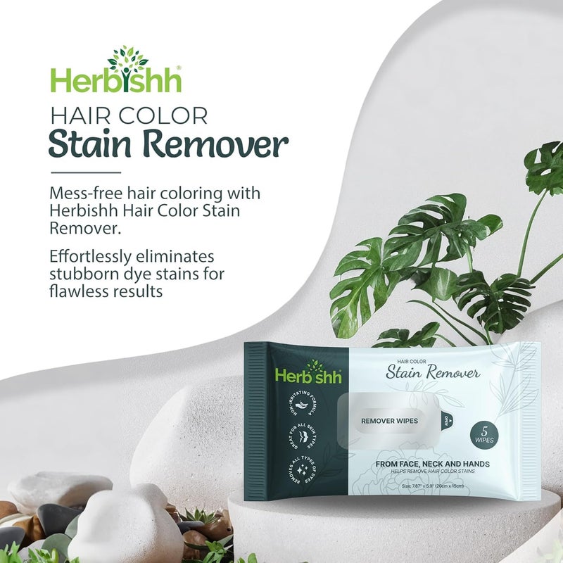 Herbishh Hair Color Stain Remover Wipes - Gentle Formula for Dye Cleanup, Skin-Friendly Travel Pack (Pack of 5) - Image 3
